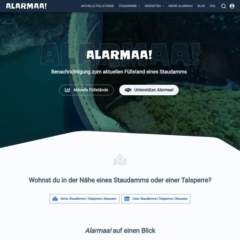 ALARMAA! – Benachrichtigung zum aktuellen Füllstand eines Staudamms