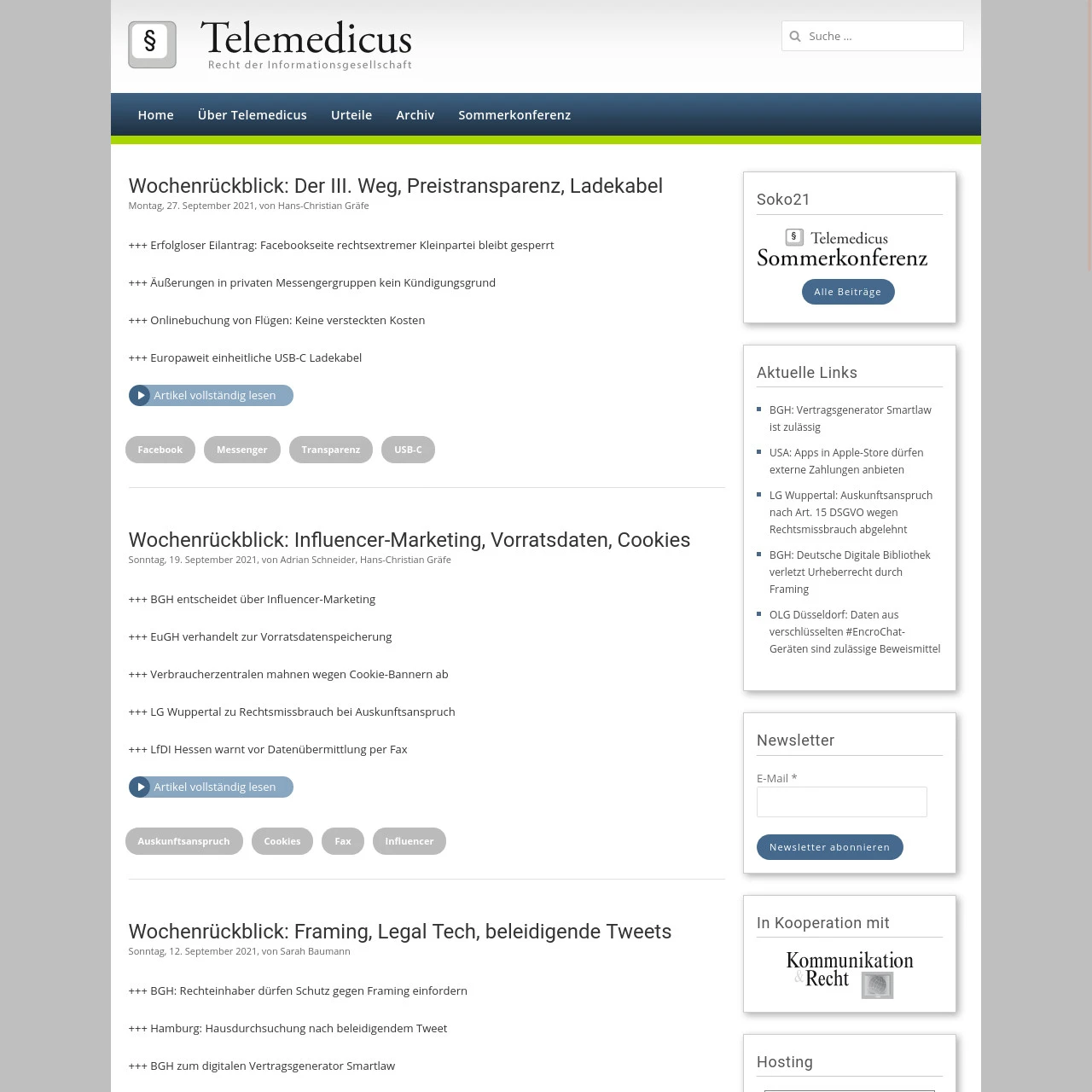 Telemedicus – Recht der Informationsgesellschaft